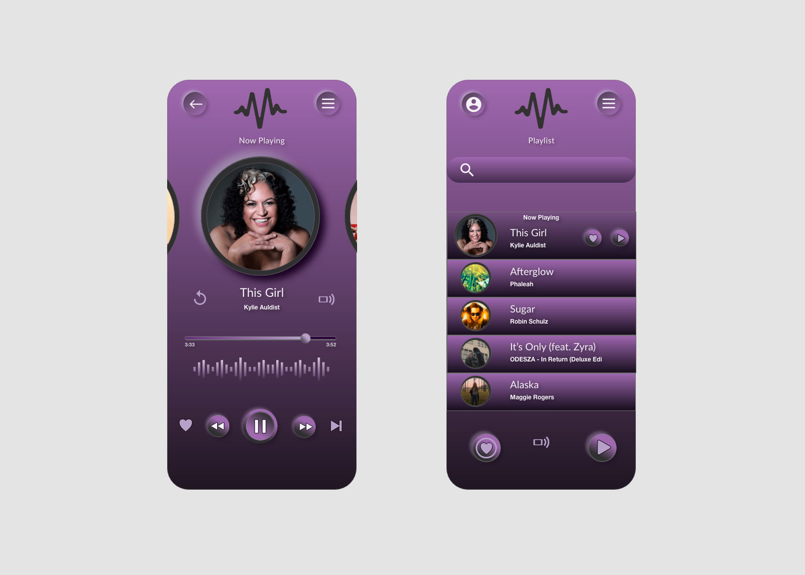 music app prototype