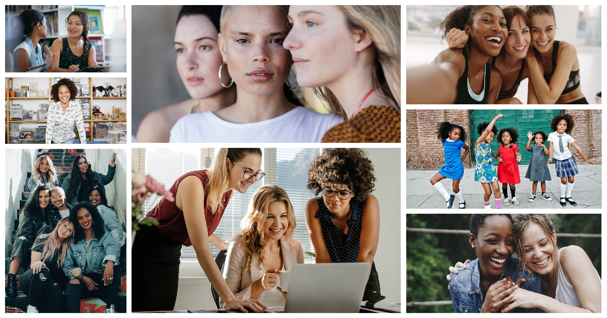 motivational women collage